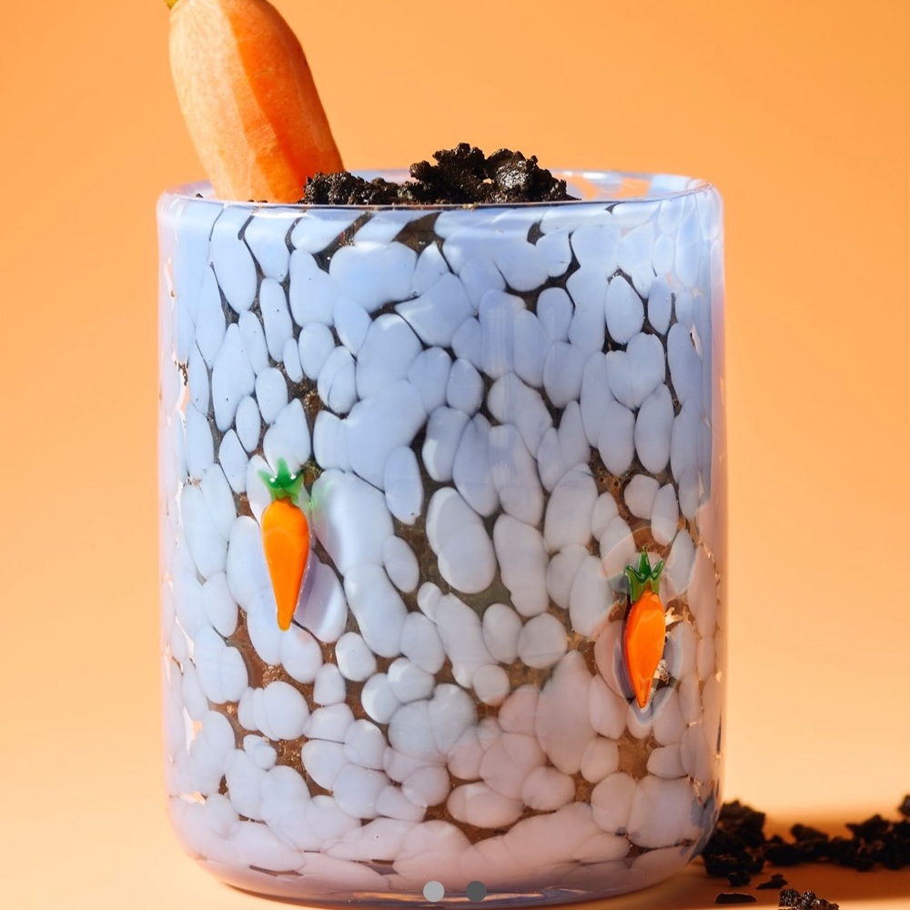 Anthropologie Confetti Icon Juice Glass Carrot Edition Collectible Easter Spring